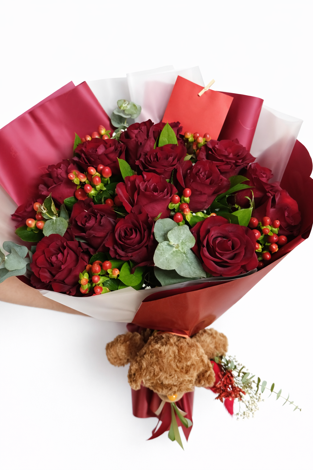 Gremio(15 pieces ekvator roses with teddy bear)